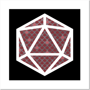 D20 Decal Badge - Scales Red Posters and Art